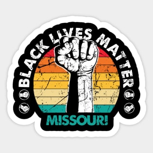 Missouri black lives matter political protest Sticker